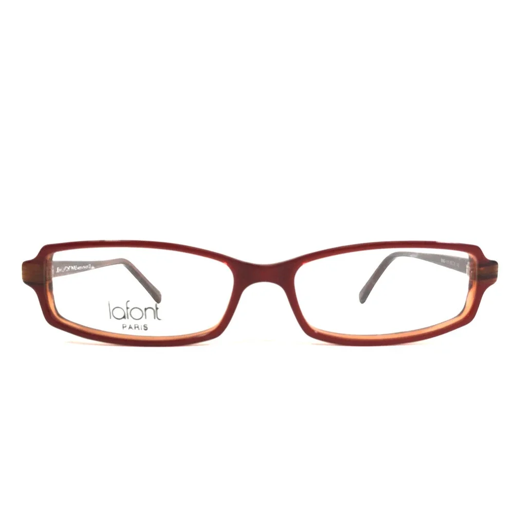 Jean Lafont Eyeglasses Frames MING 164 Brown Red Rectangle Full Rim 53-15-142